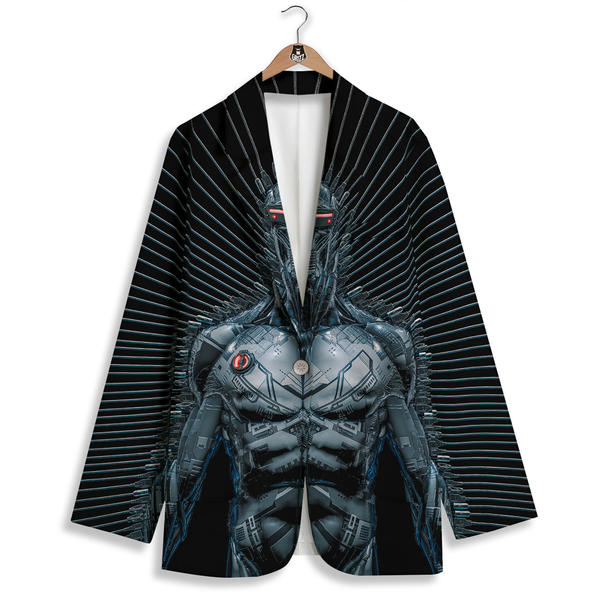 Robot Connection Print Women's Blazer-grizzshop