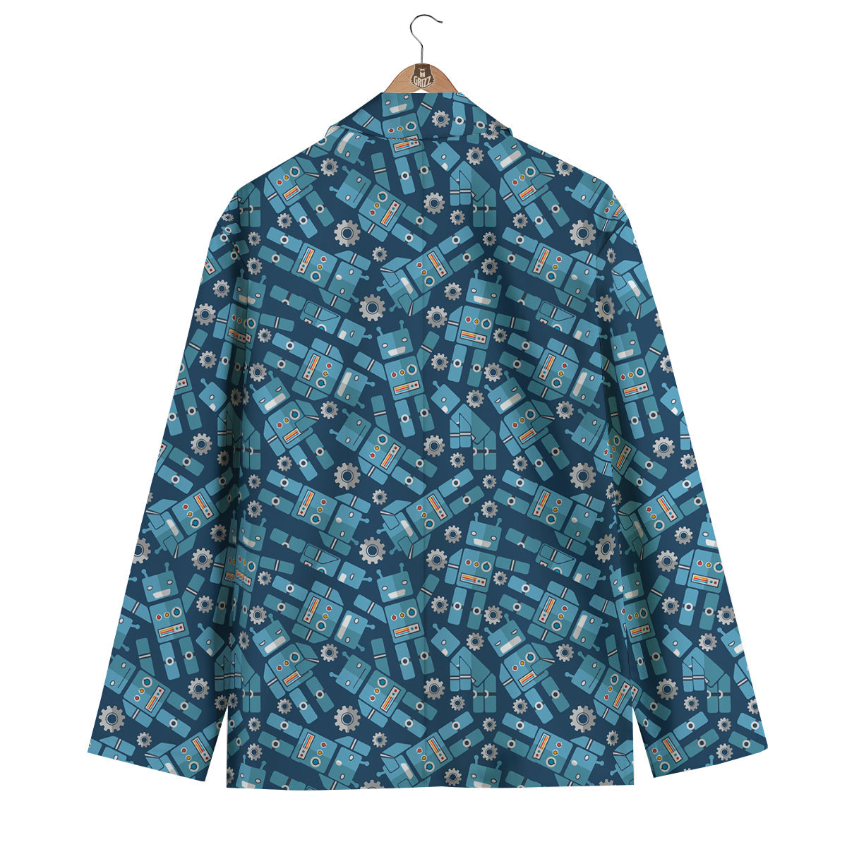Robot Cyborg Pattern Print Men's Blazer-grizzshop