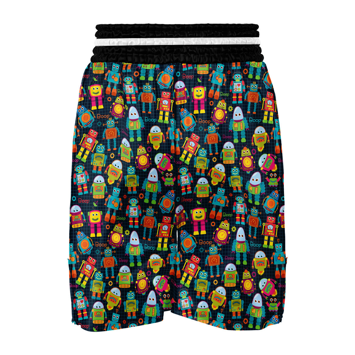 Robot Cyborg Print Pattern Boxing Shorts-grizzshop