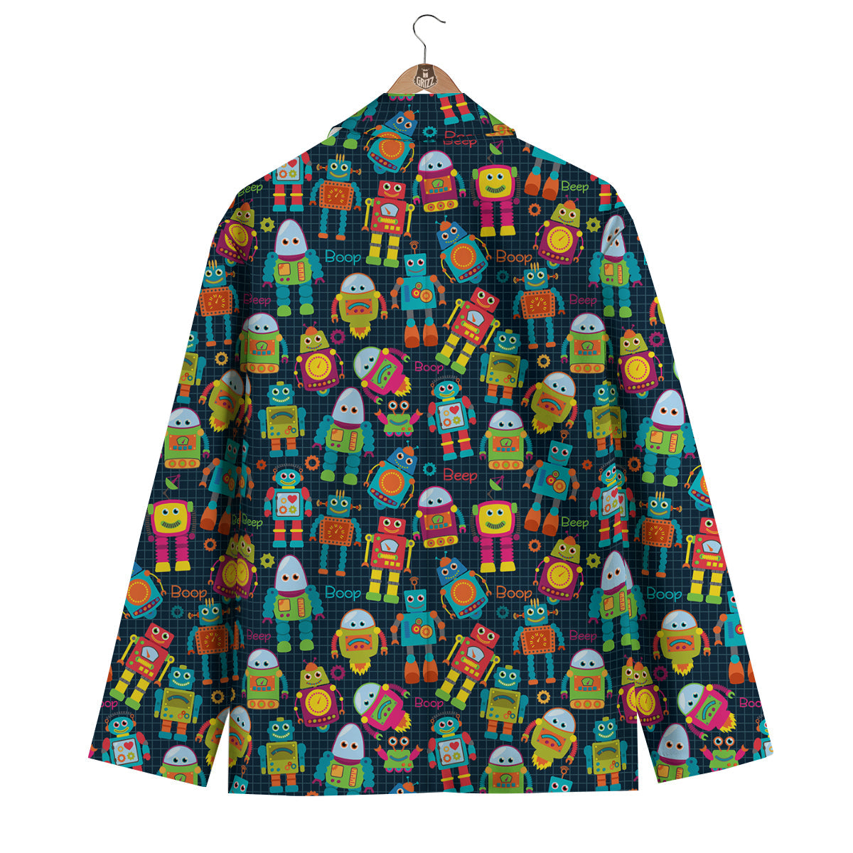 Robot Cyborg Print Pattern Men's Blazer-grizzshop