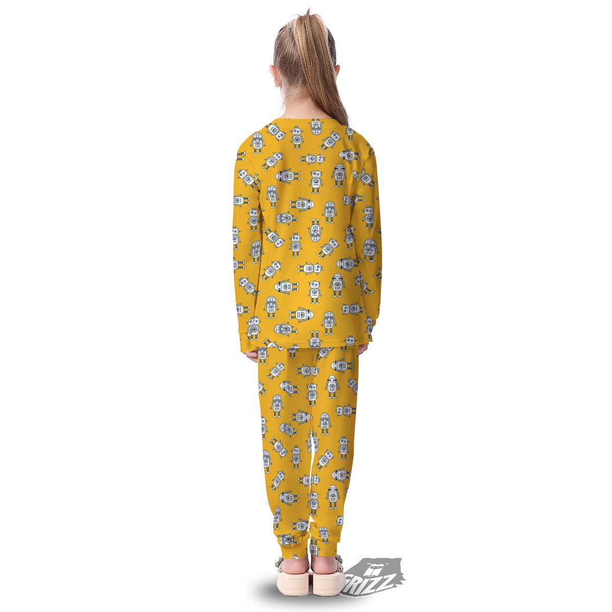 Robot Servant Print Pattern Kid's Pajamas-grizzshop