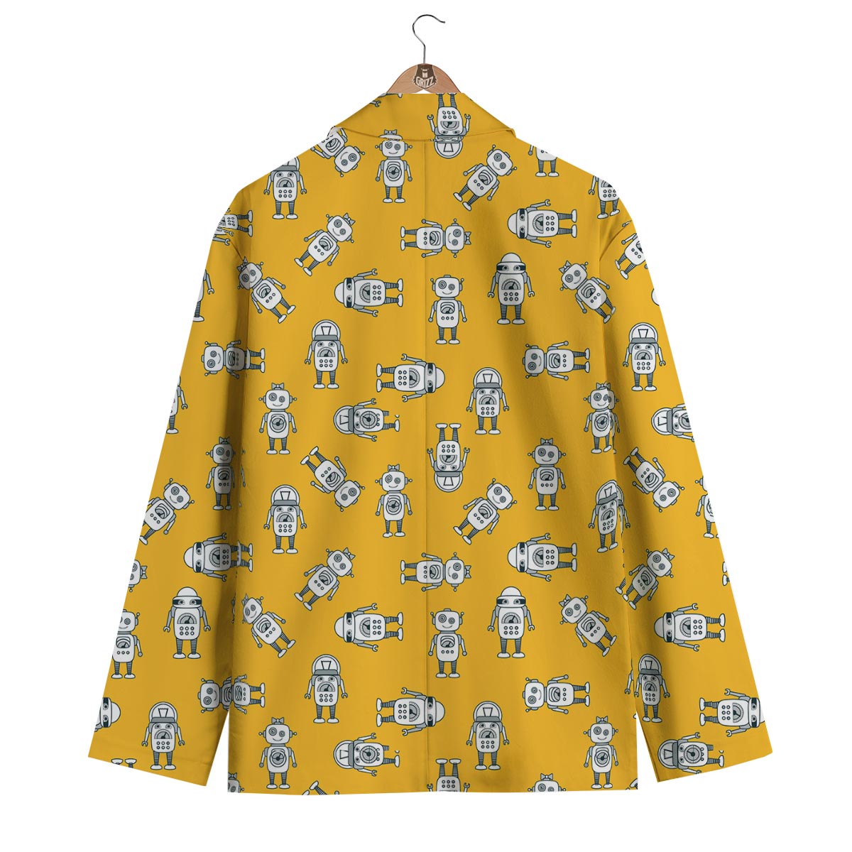 Robot Servant Print Pattern Men's Blazer-grizzshop