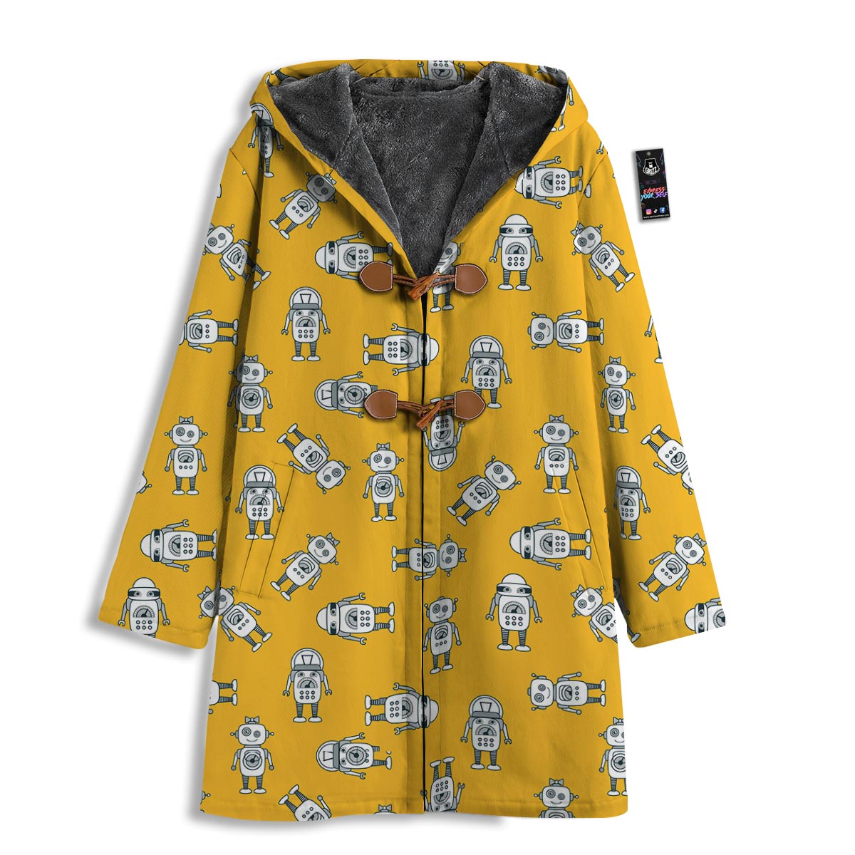 Robot Servant Print Pattern Men's Windbreaker Jacket-grizzshop