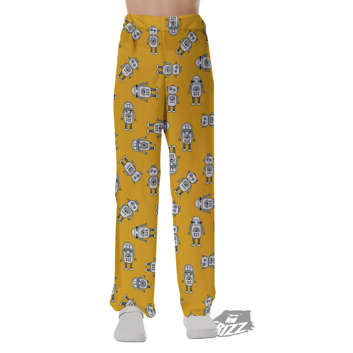 Robot Servant Print Pattern Pajama Pants-grizzshop
