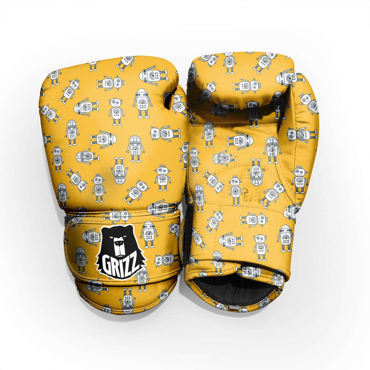 Robot Servant Print Pattern Sparring Gloves-grizzshop