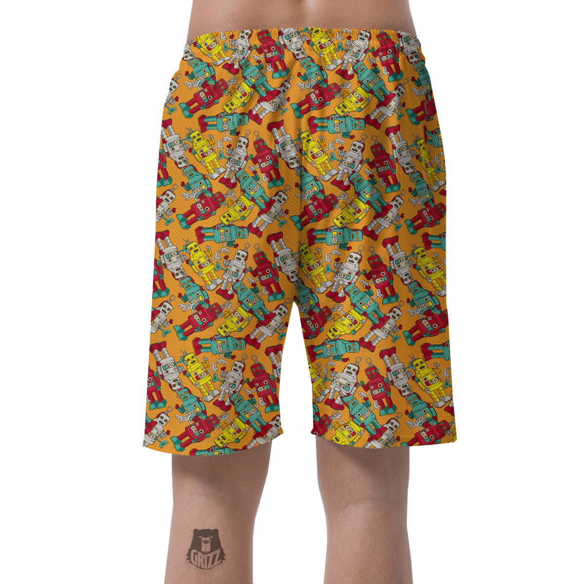 Robot Toy Vintage Print Pattern Men's Shorts-grizzshop