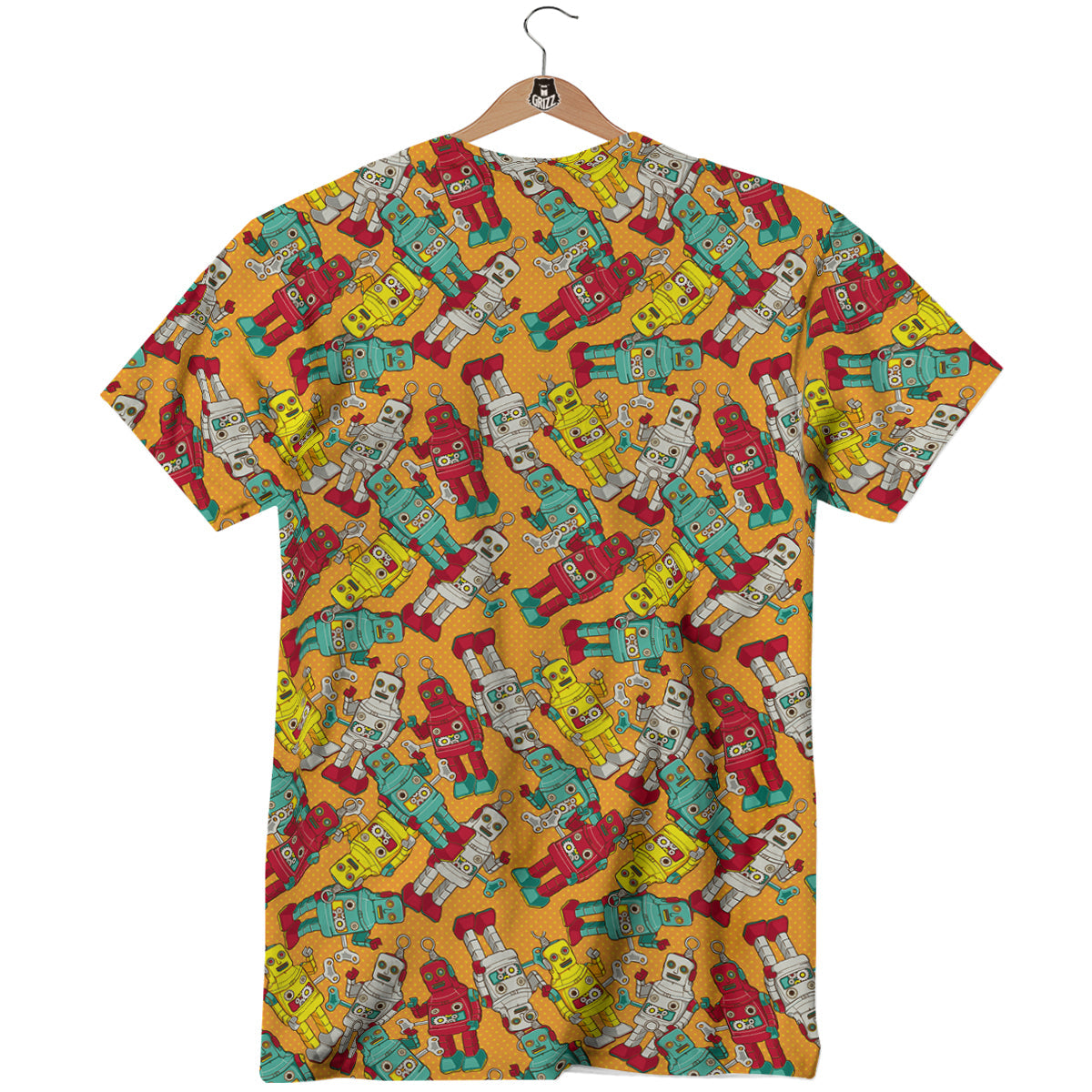 Robot Toy Vintage Print Pattern T-Shirt-grizzshop