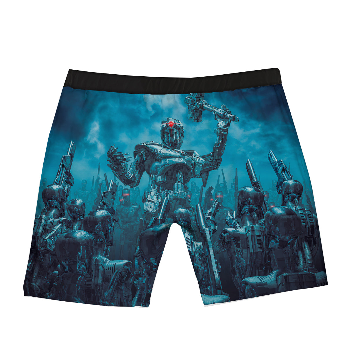 Robot War Print Boxer Briefs-grizzshop