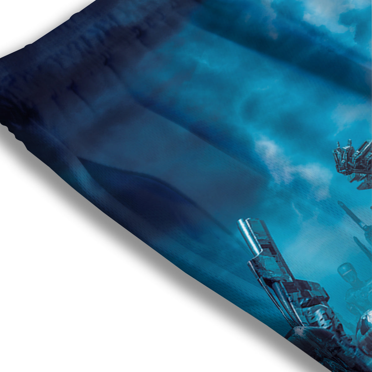 Robot War Print Mesh Shorts-grizzshop
