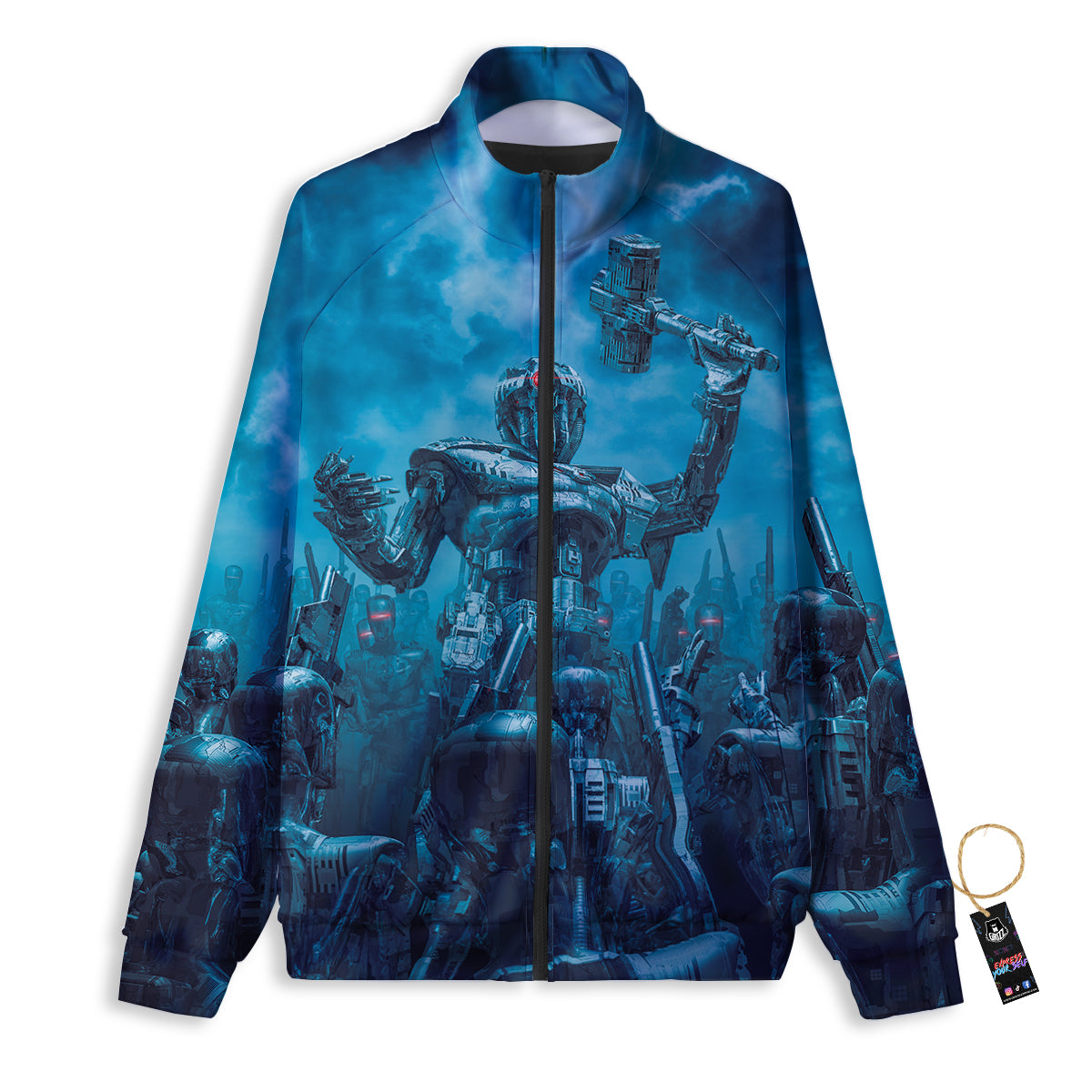 Robot War Print Track Jacket-grizzshop