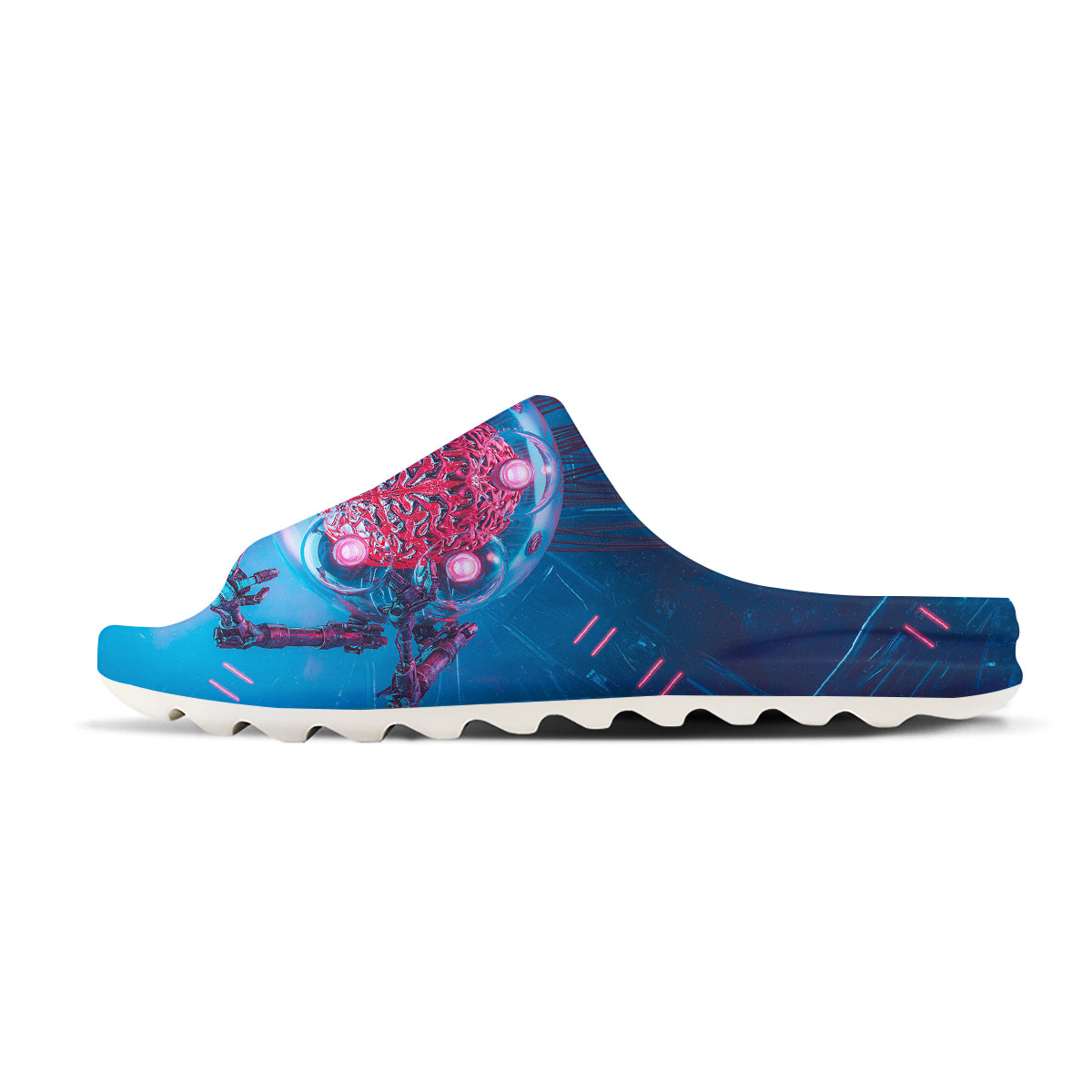 Robot Brain Machine Print Sandals-grizzshop