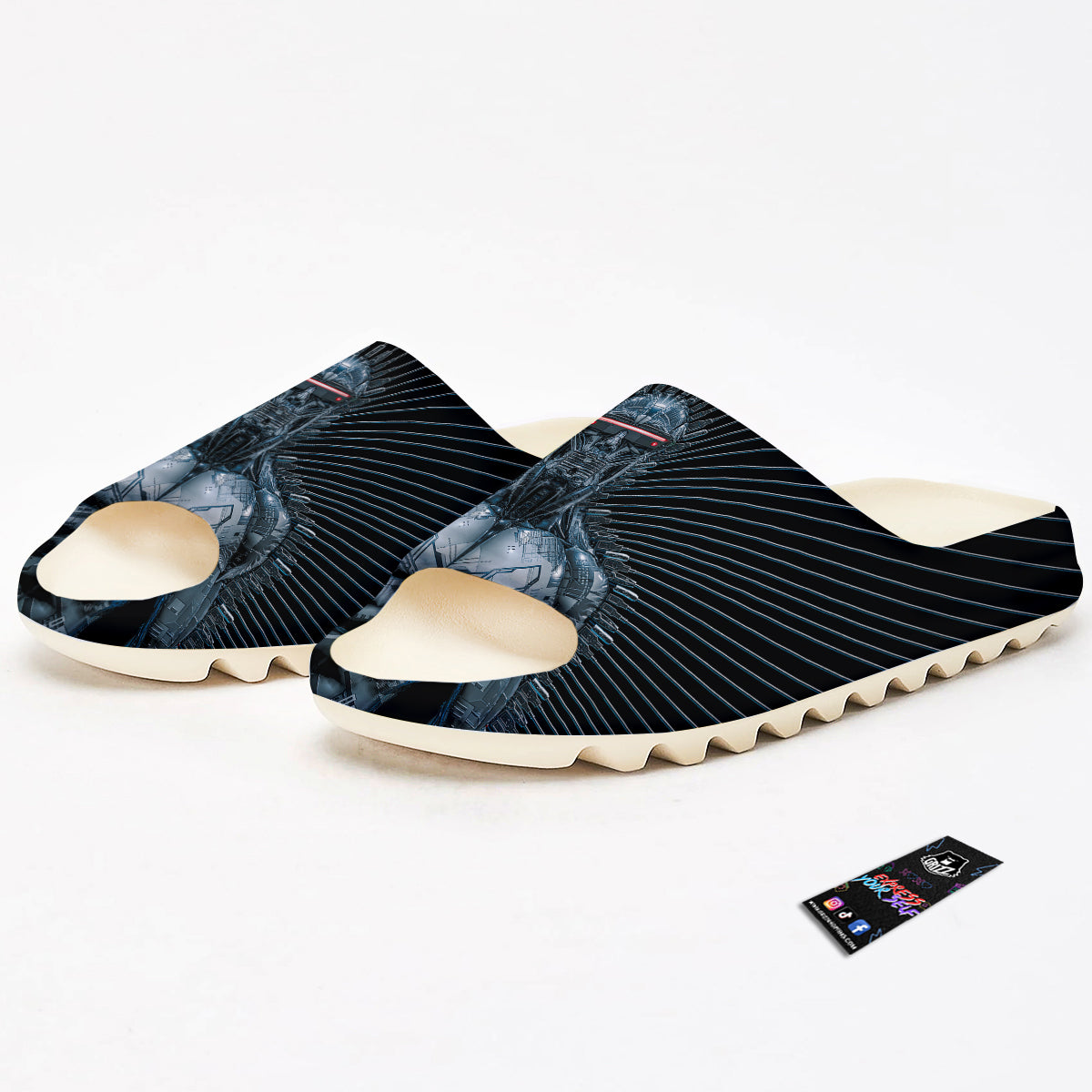 Robot Connection Print Sandals-grizzshop
