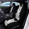 Rock And Roll White And Black Print Car Seat Covers-grizzshop