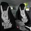 Rock And Roll White And Black Print Car Seat Covers-grizzshop