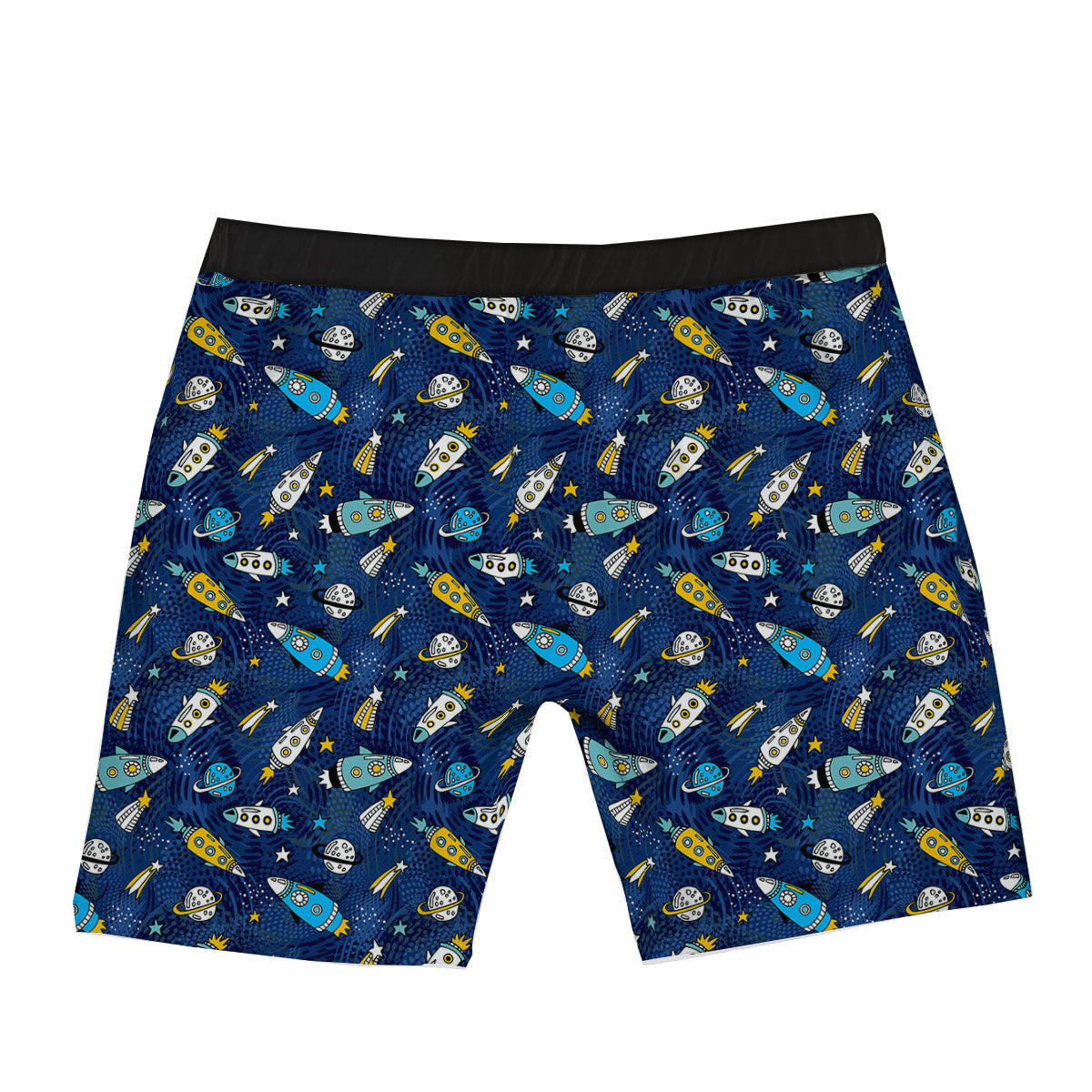Rocket Doodle Print Pattern Boxer Briefs-grizzshop