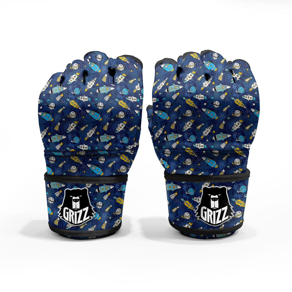 Rocket Doodle Print Pattern MMA Gloves-grizzshop