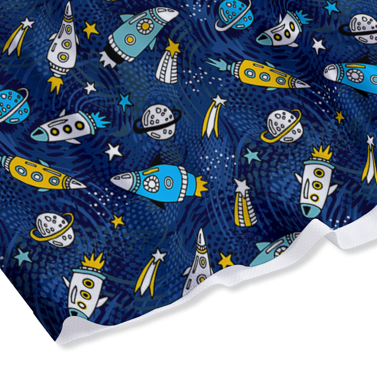 Rocket Doodle Print Pattern Mesh Shorts-grizzshop