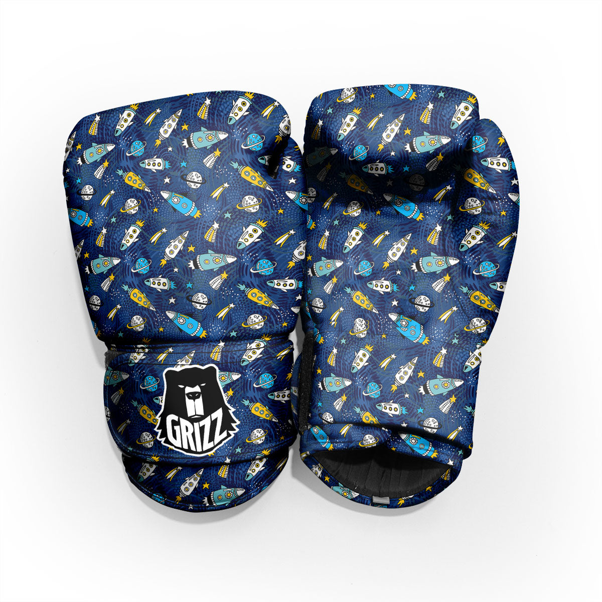 Rocket Doodle Print Pattern Sparring Gloves-grizzshop