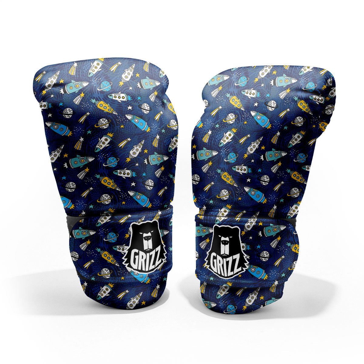 Rocket Doodle Print Pattern Sparring Gloves-grizzshop