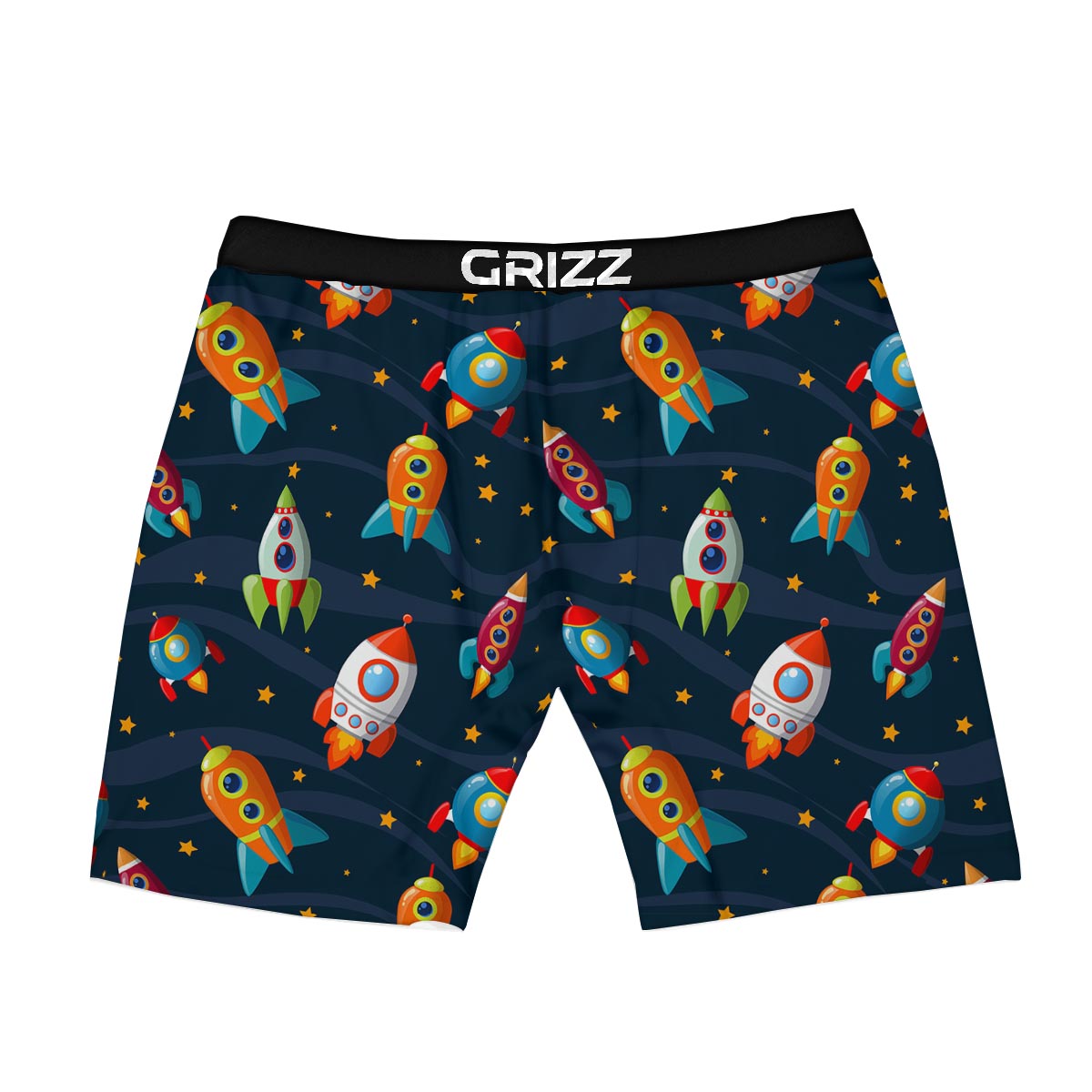 Rockets Space Print Pattern Boxer Briefs-grizzshop
