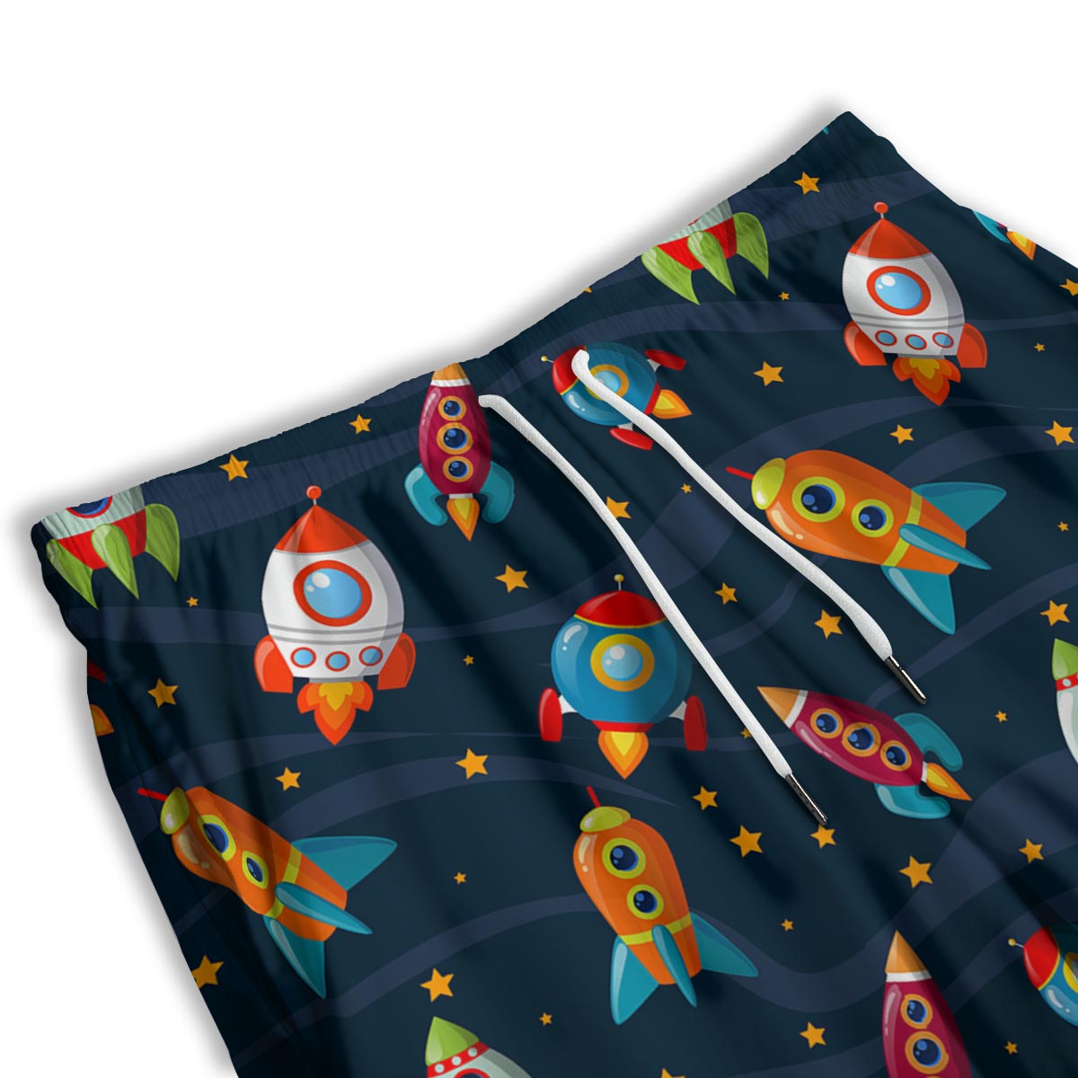 Rockets Space Print Pattern Men's Athletic Shorts