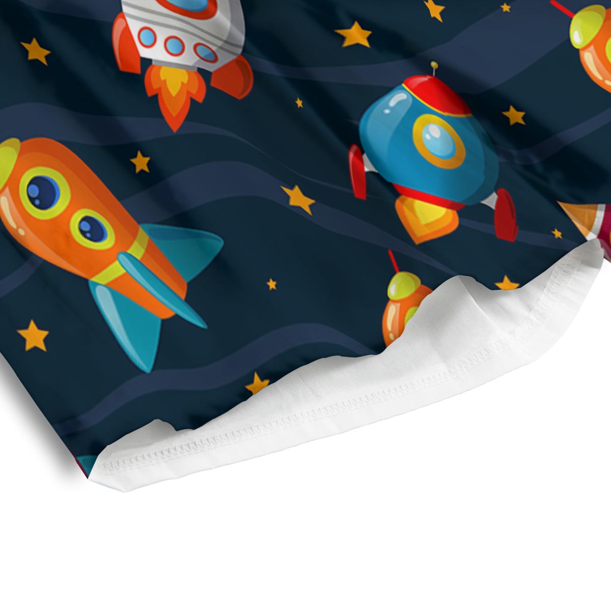 Rockets Space Print Pattern Men's Athletic Shorts