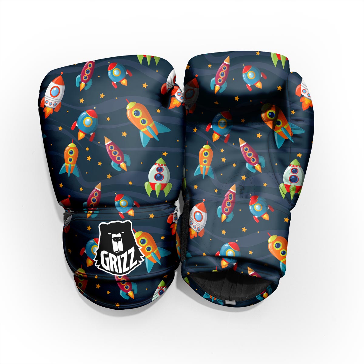 Rockets Space Print Pattern Pro Boxing Glove