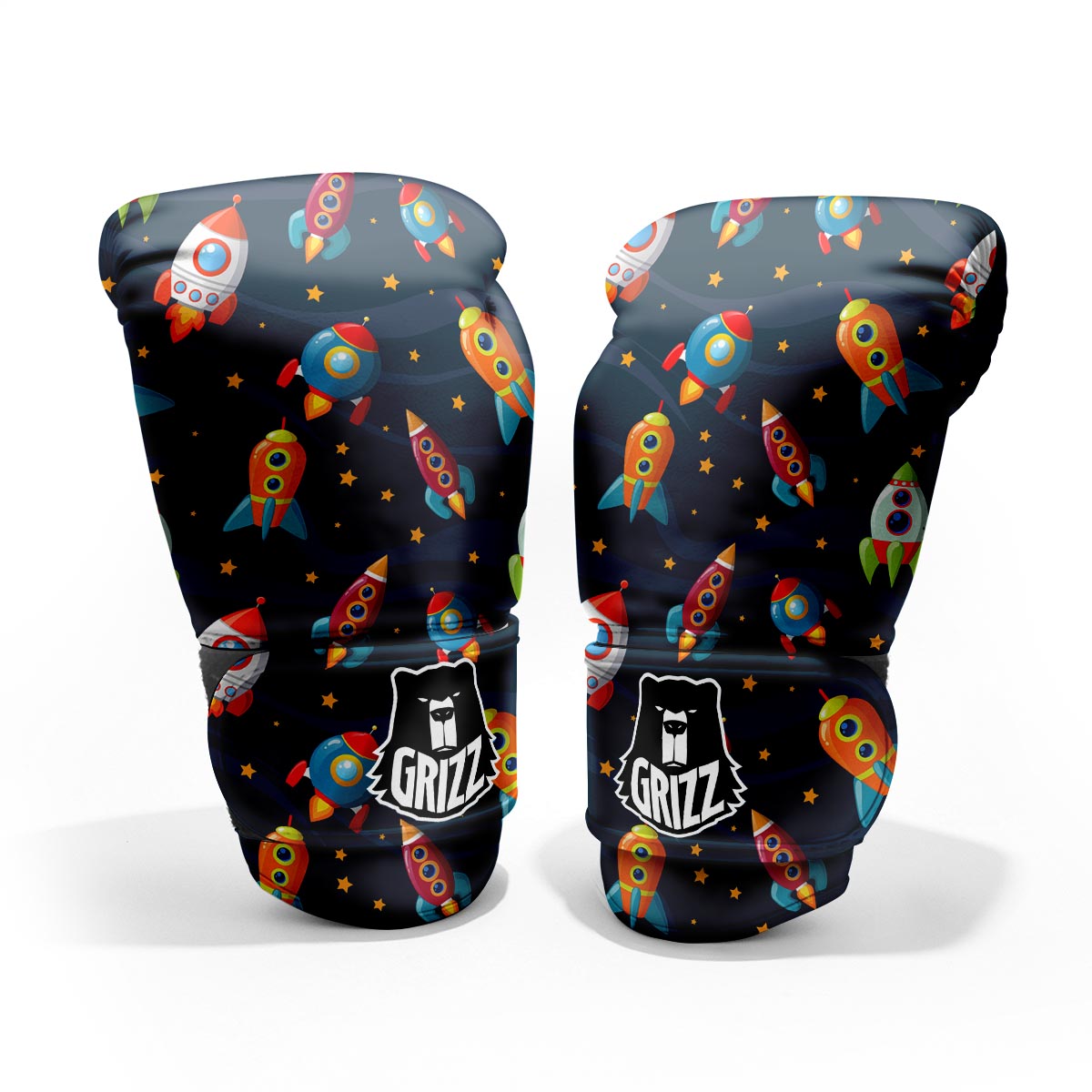 Rockets Space Print Pattern Pro Boxing Glove