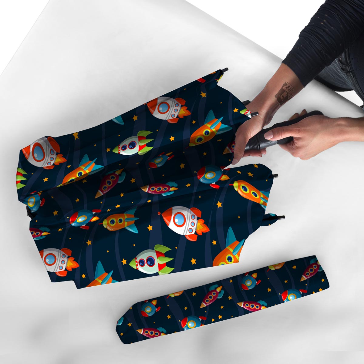 Rockets Space Print Pattern Umbrella-grizzshop