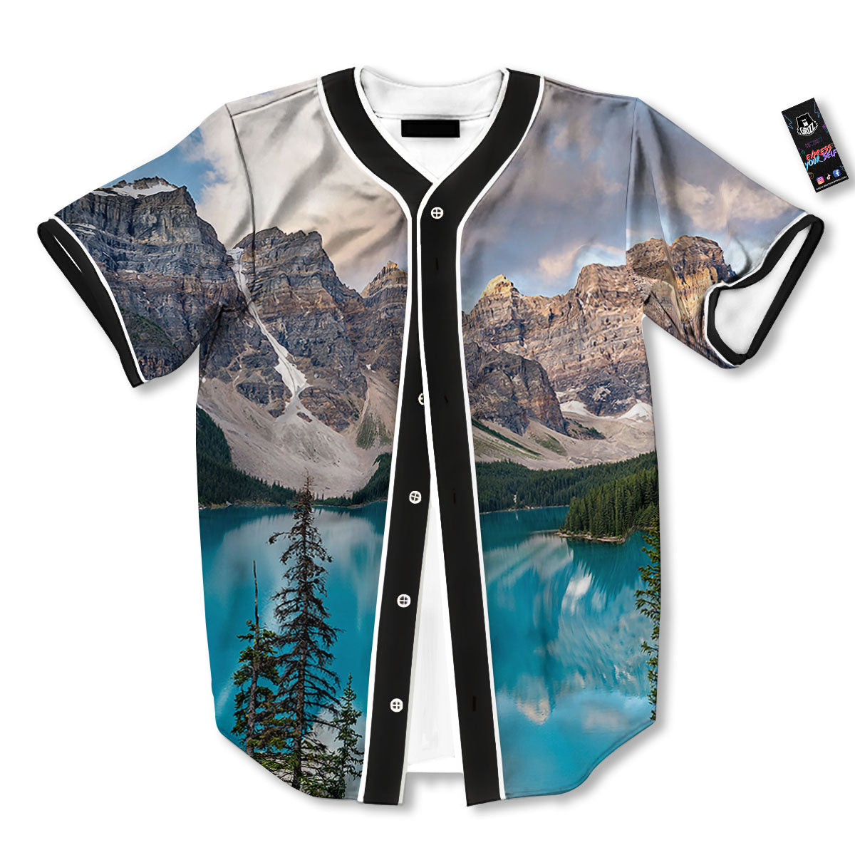 Rocky Mountain Print Baseball Jersey-grizzshop