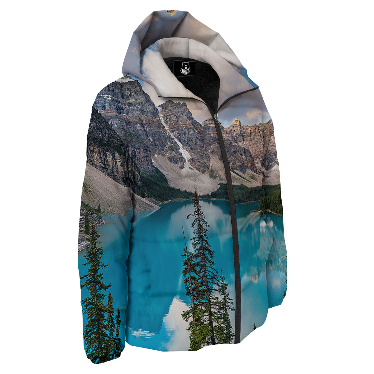 Rocky Mountain Print Down Jacket-grizzshop