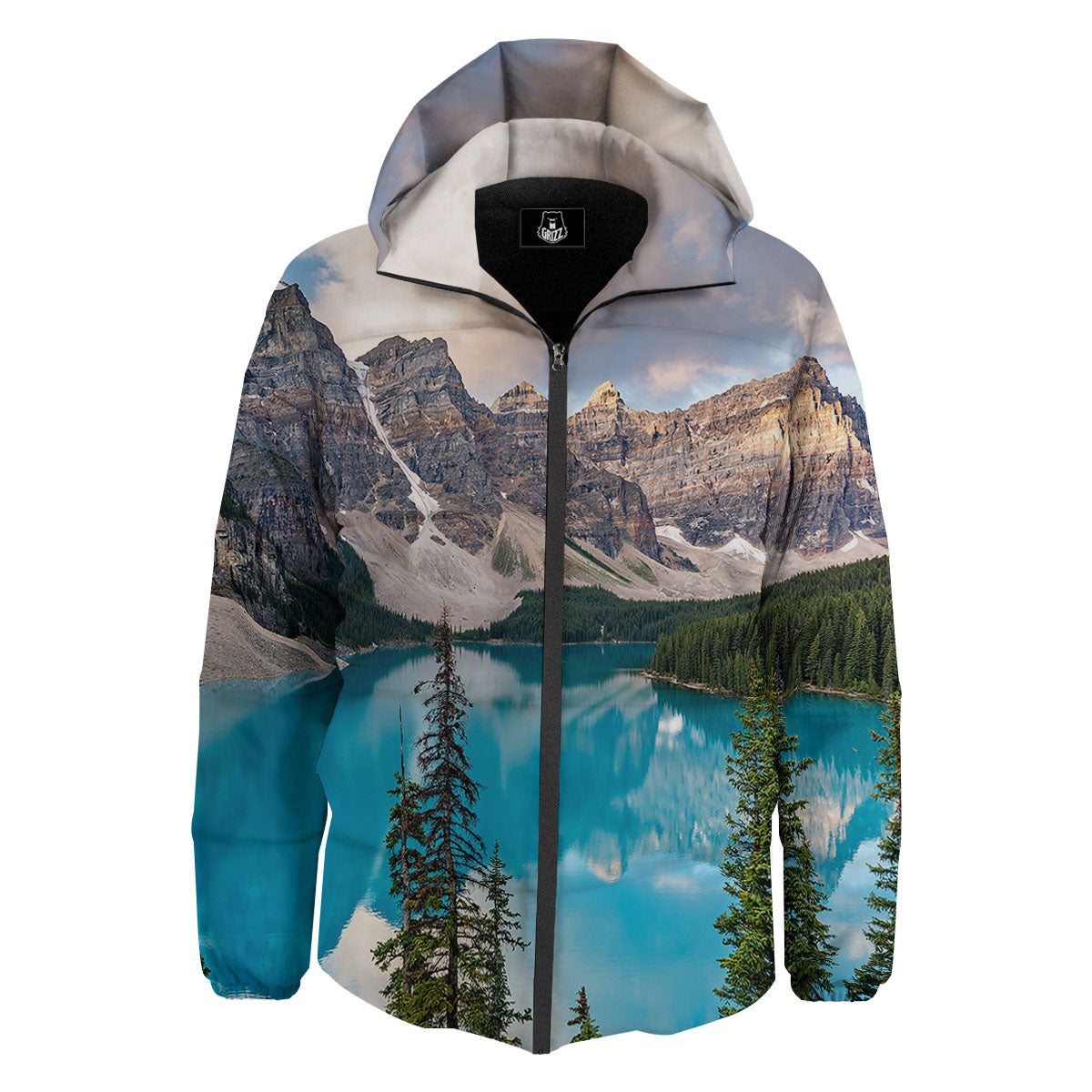 Rocky Mountain Print Down Jacket-grizzshop