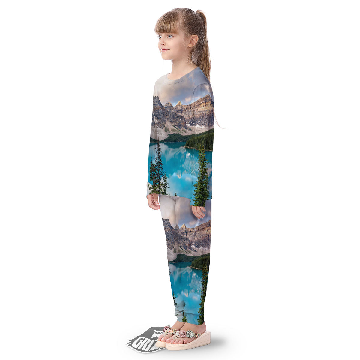 Rocky Mountain Print Kid's Pajamas-grizzshop