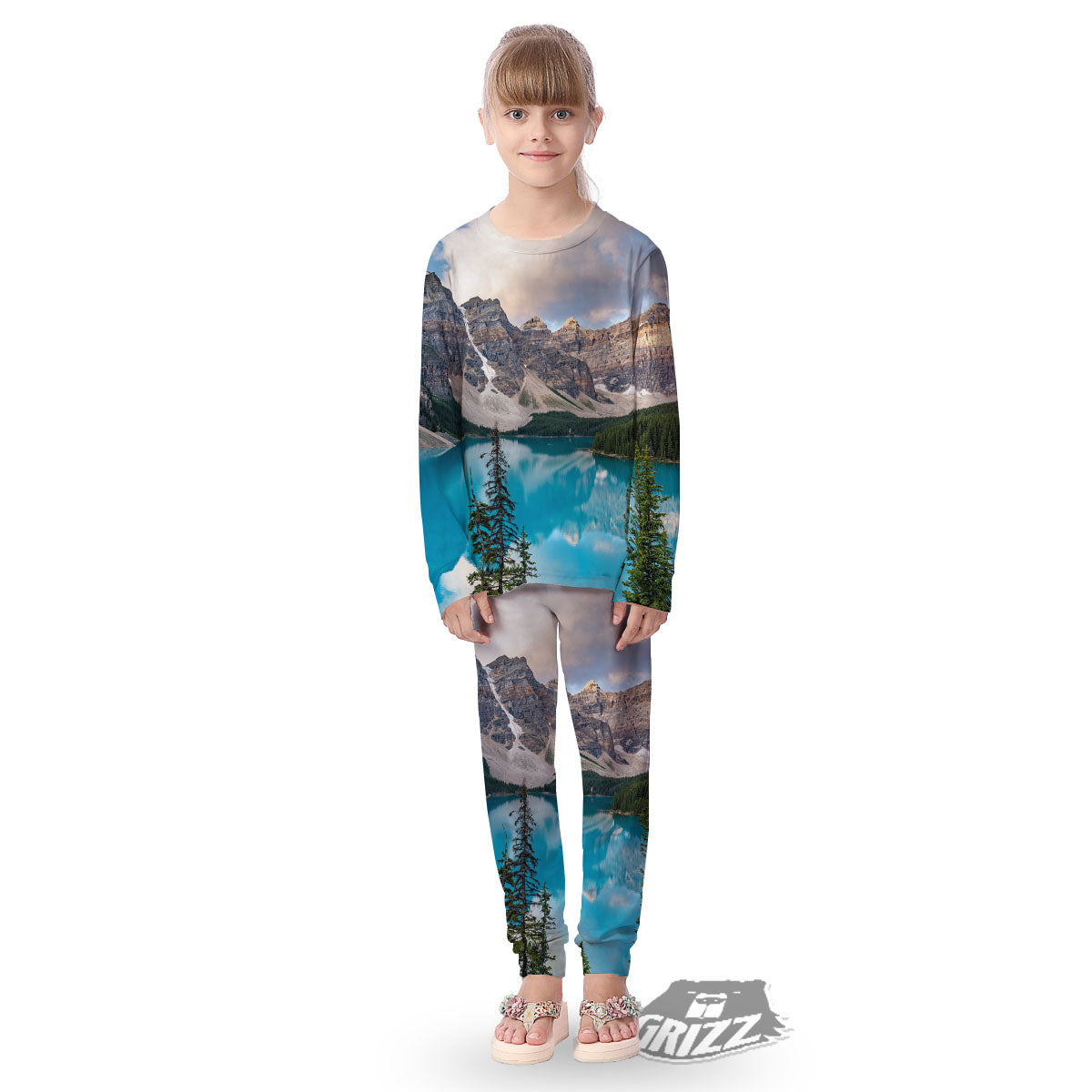 Rocky Mountain Print Kid's Pajamas-grizzshop