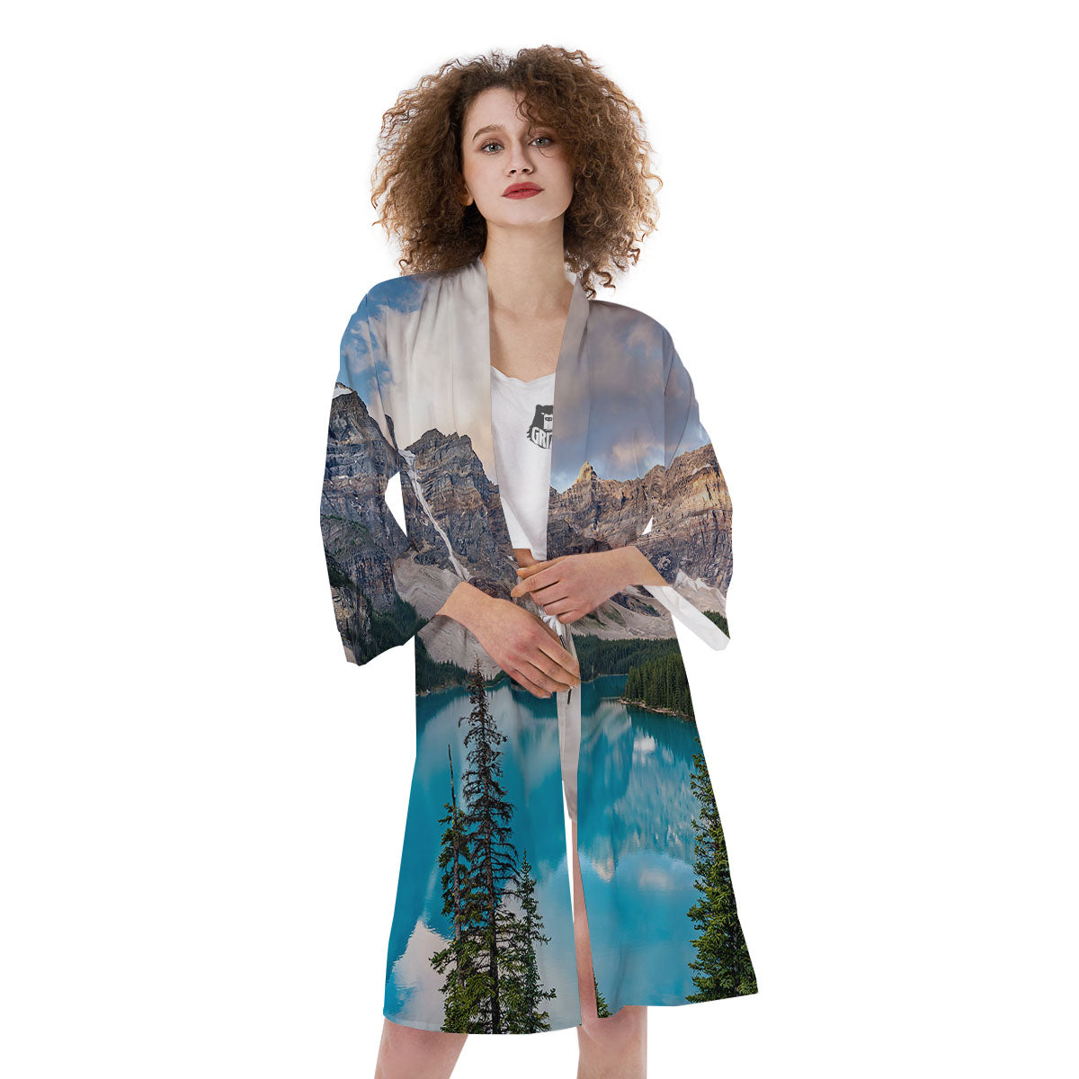 Rocky Mountain Print Kimono-grizzshop