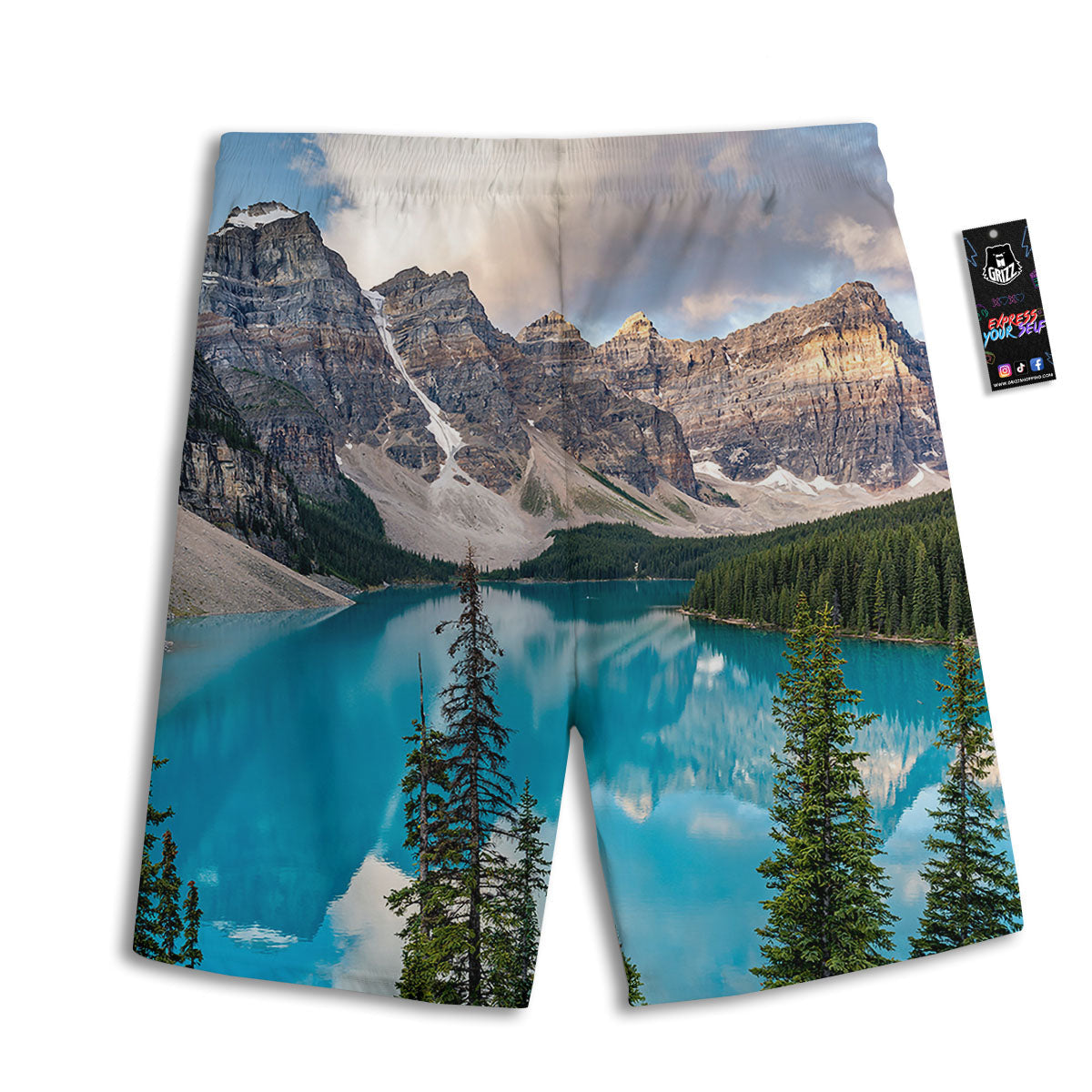 Rocky Mountain Print Men's Athletic Shorts