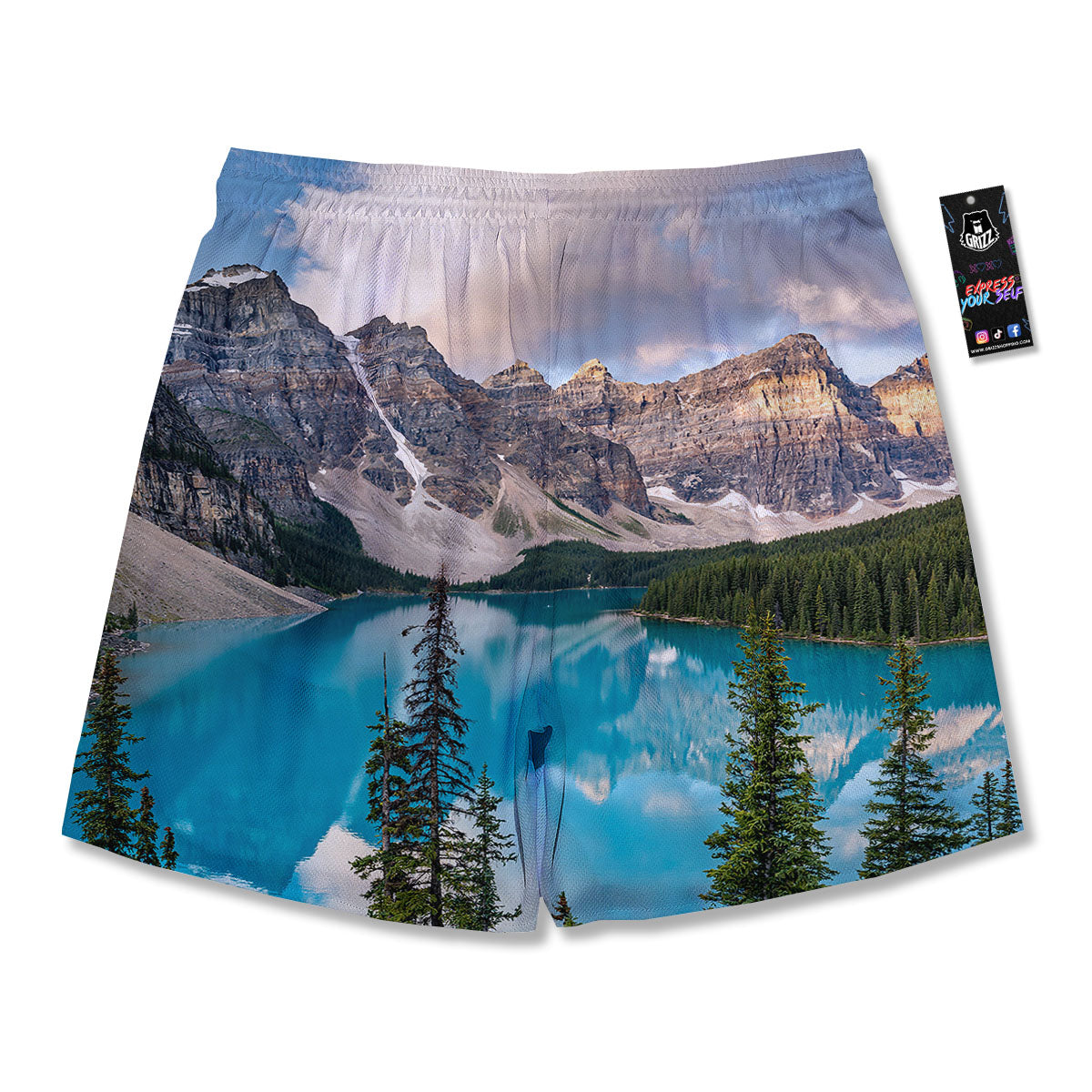 Rocky Mountain Print Men's Running Shorts-grizzshop