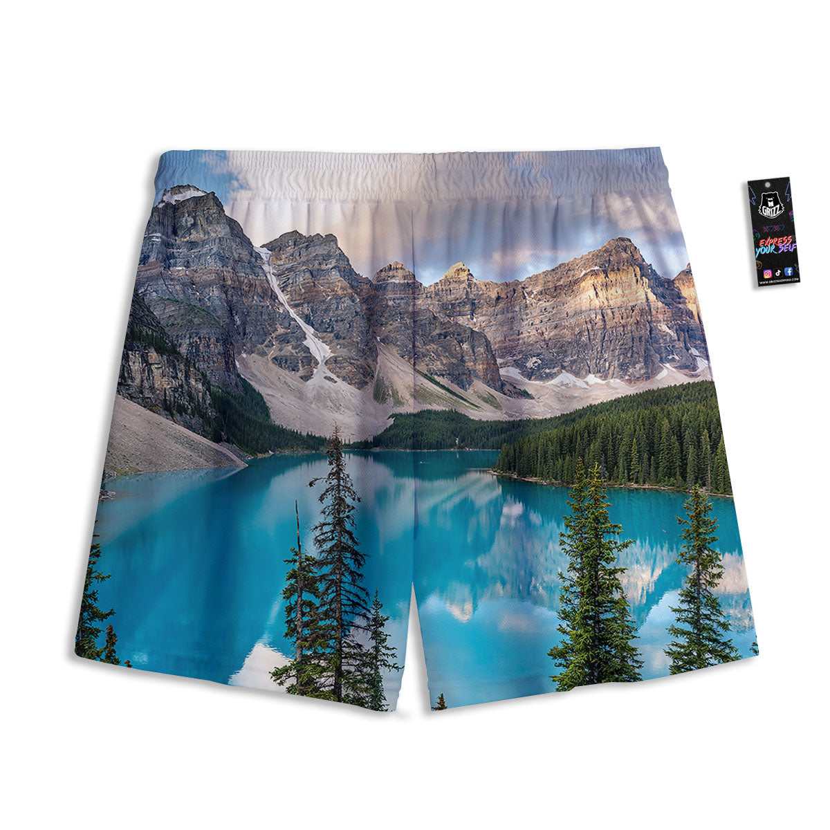 Rocky Mountain Print Mesh Shorts