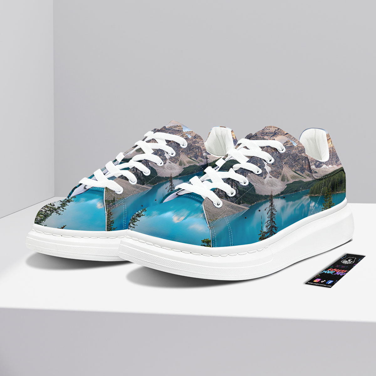 Rocky Mountain Print Platform Shoes-grizzshop