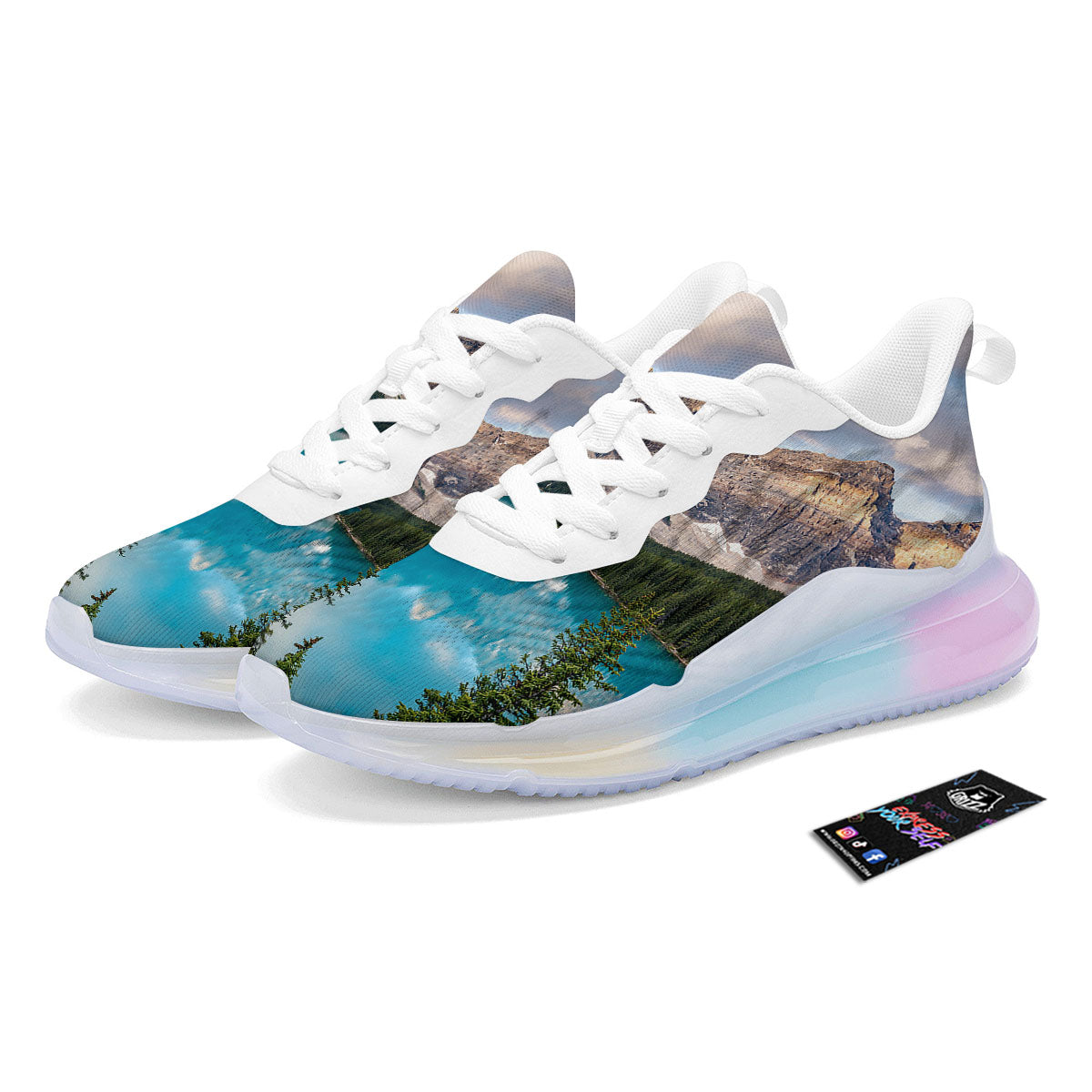 Rocky Mountain Print Running Sneakers-grizzshop
