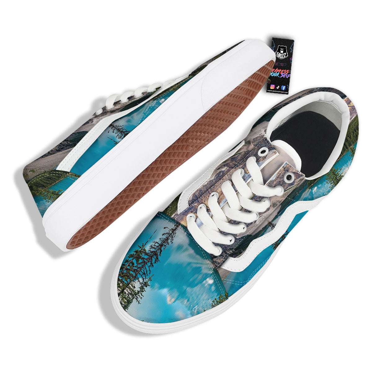 Rocky Mountain Print Skate Shoes-grizzshop
