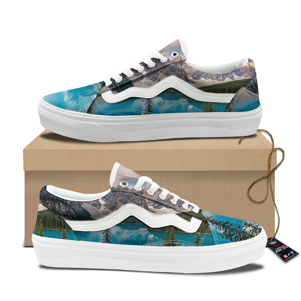 Rocky Mountain Print Skate Shoes-grizzshop