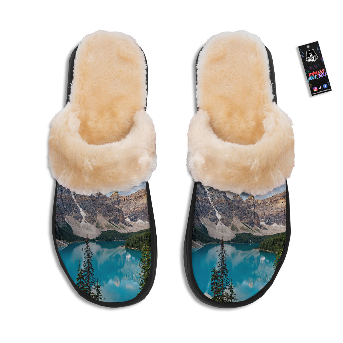 Rocky Mountain Print Slippers-grizzshop