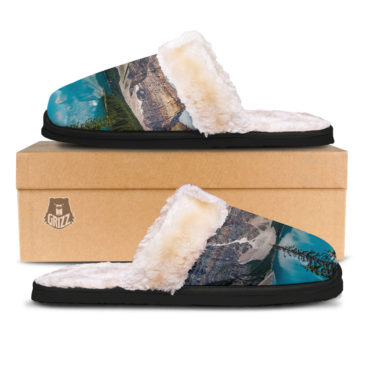Rocky Mountain Print Slippers-grizzshop