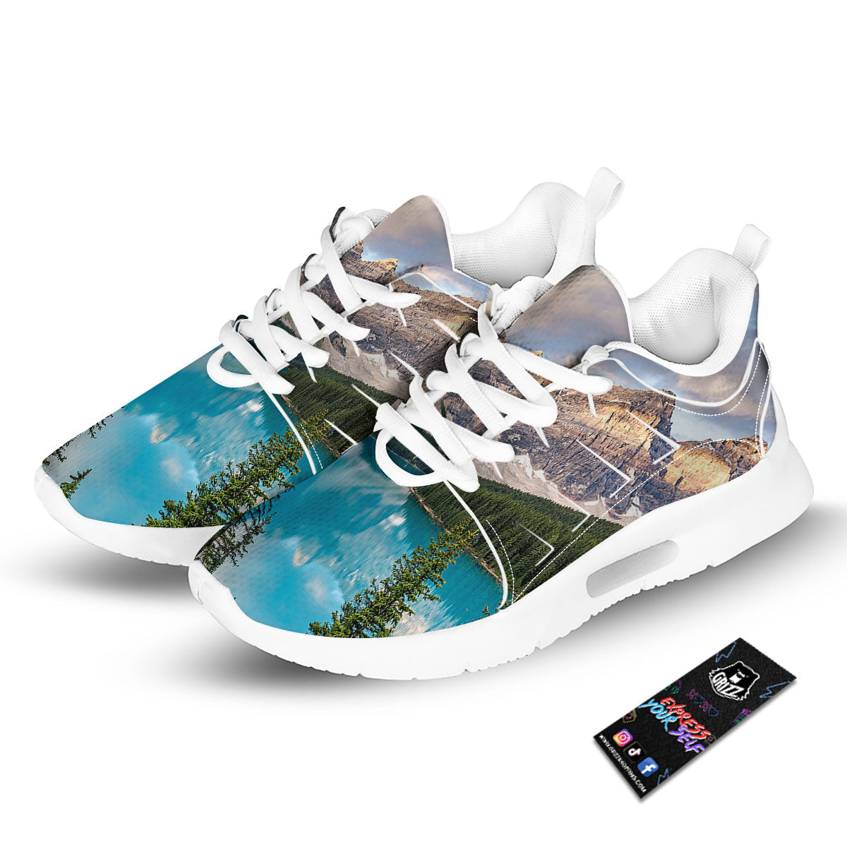 Rocky Mountain Print Tennis Shoes-grizzshop