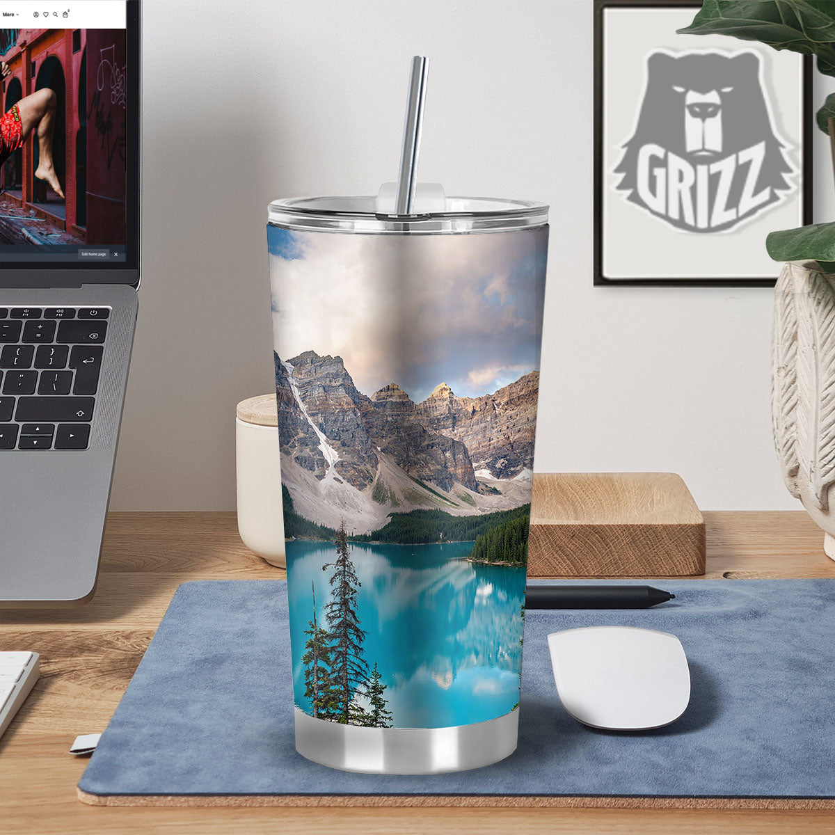 Rocky Mountain Print Tumbler-grizzshop