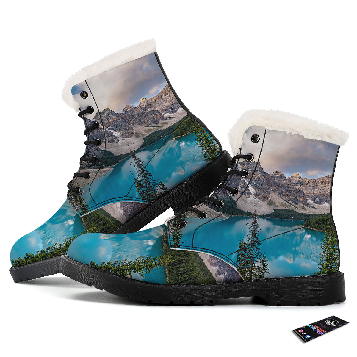 Rocky Mountain Print Winter Boots-grizzshop