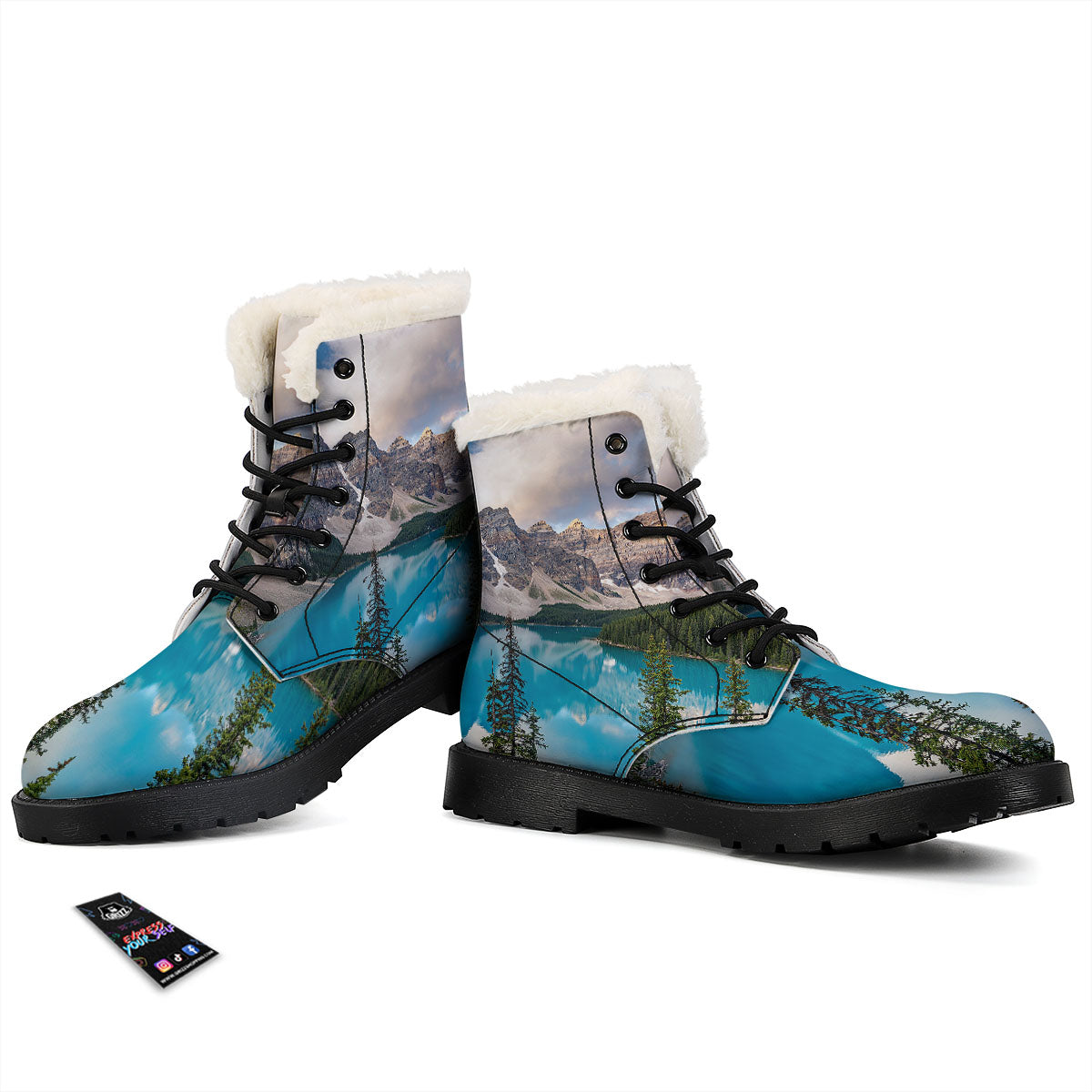 Rocky Mountain Print Winter Boots-grizzshop