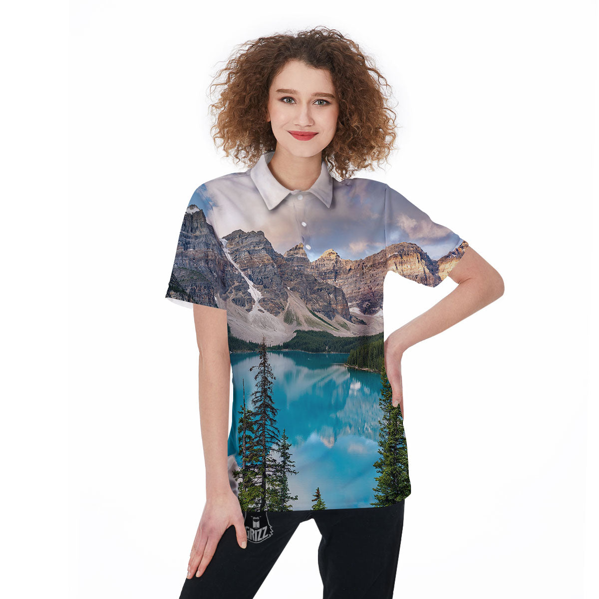 Rocky Mountain Print Women's Golf Shirts-grizzshop