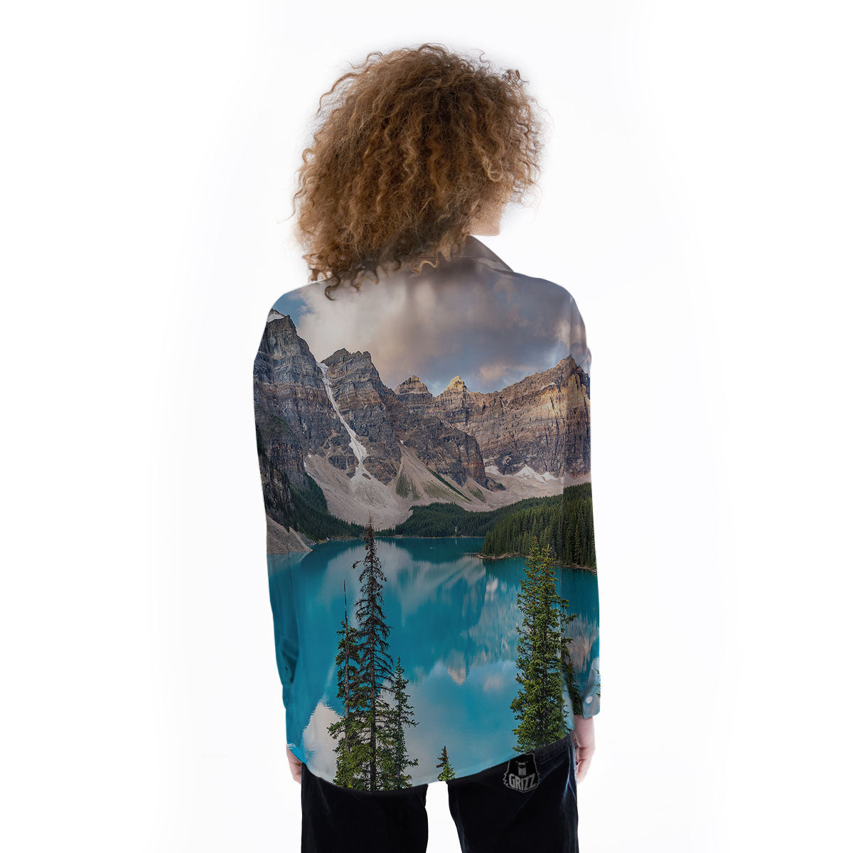 Rocky Mountain Print Women's Long Sleeve Shirts-grizzshop